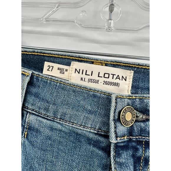 Nili Lotan Women’s Faded Wash Julie Trouser Denim Shorts 27 - Picture 5 of 6
